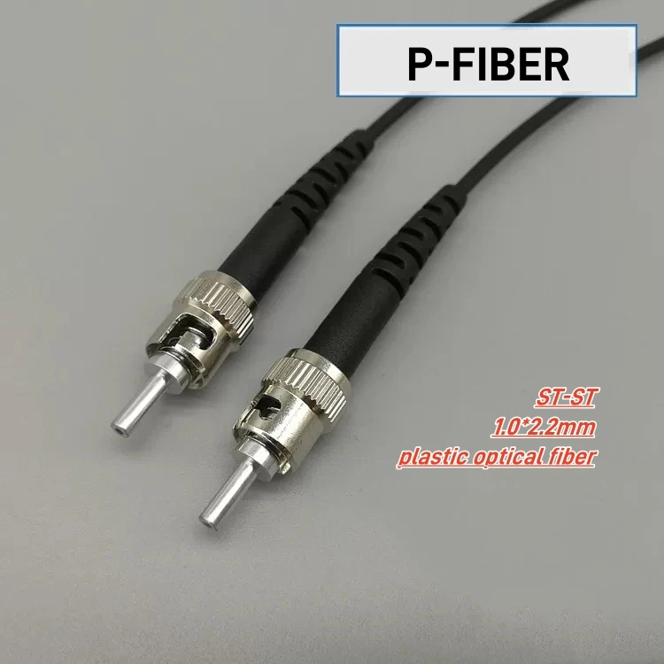 

ST-ST fiber optic jumper POF 1mm ST plastic optical fiber 1000μm industrial control medical transmission ST 1.0*2.2mm