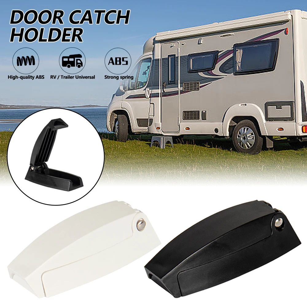 New Door Catch Holder Latch For Motorhome Caravan Truck Van Travel Baggage Rv Accessories Camper Trailer White ABS Auto Styling