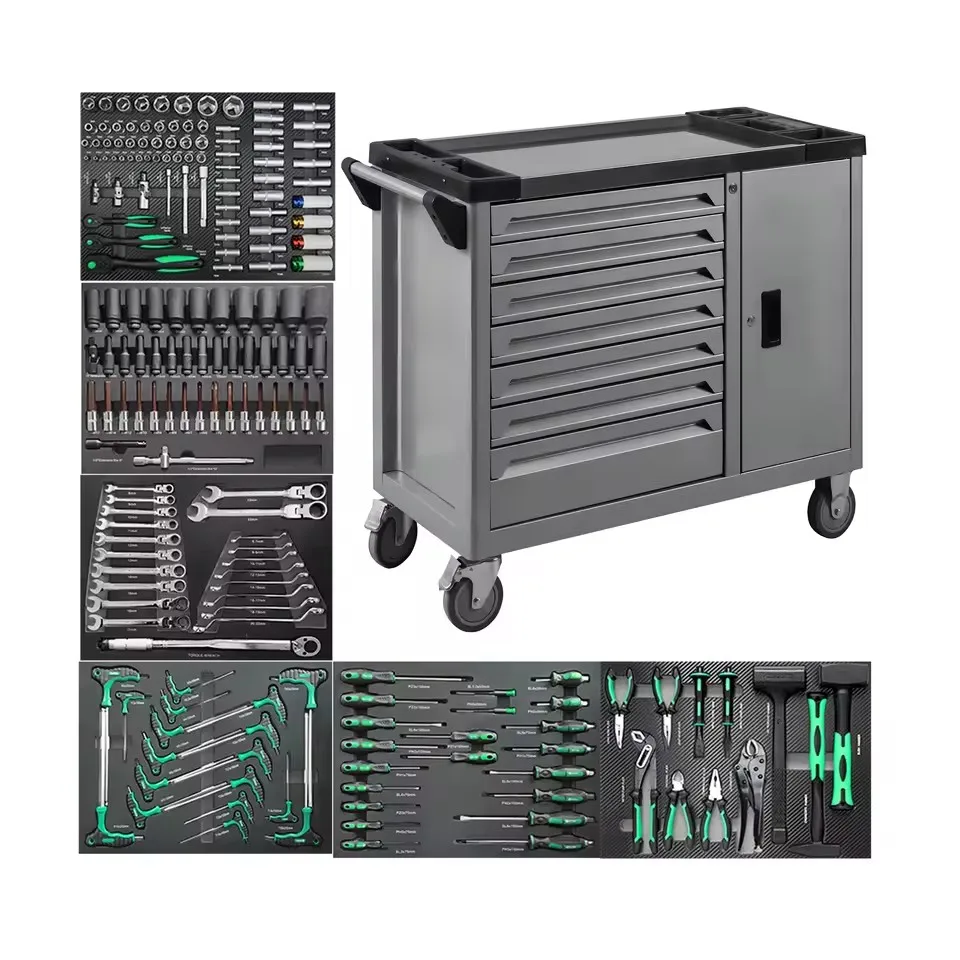 Changze TC-15 Heavy-Duty Stainless Steel Modern Storage Garage Tool Chest Roller Cabinet with 7 Drawers ODM/OEM Customization