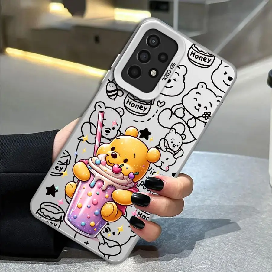 Disney Cute Winnie The Pooh Phone Case For Samsung For Galaxy A25 A13 A15 A12 A22 A16 A34 A32 A14 A24 A23 Soft Cover