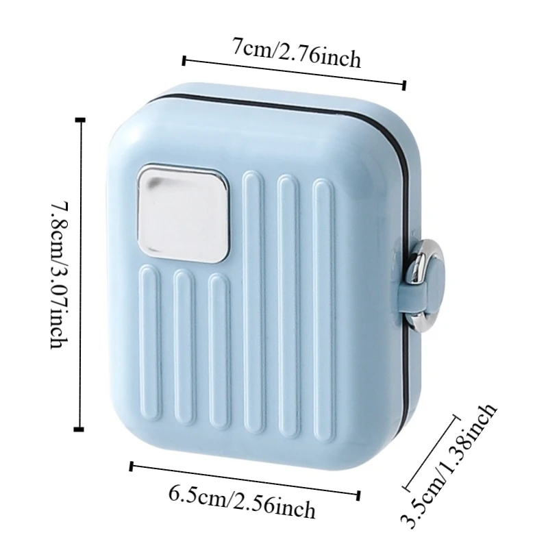 Portable Mini Travel Pill Organizer 7 Compartments Silicone Seal Weekly Pill Box with Lids Moisture-proof Small Pill Dispenser