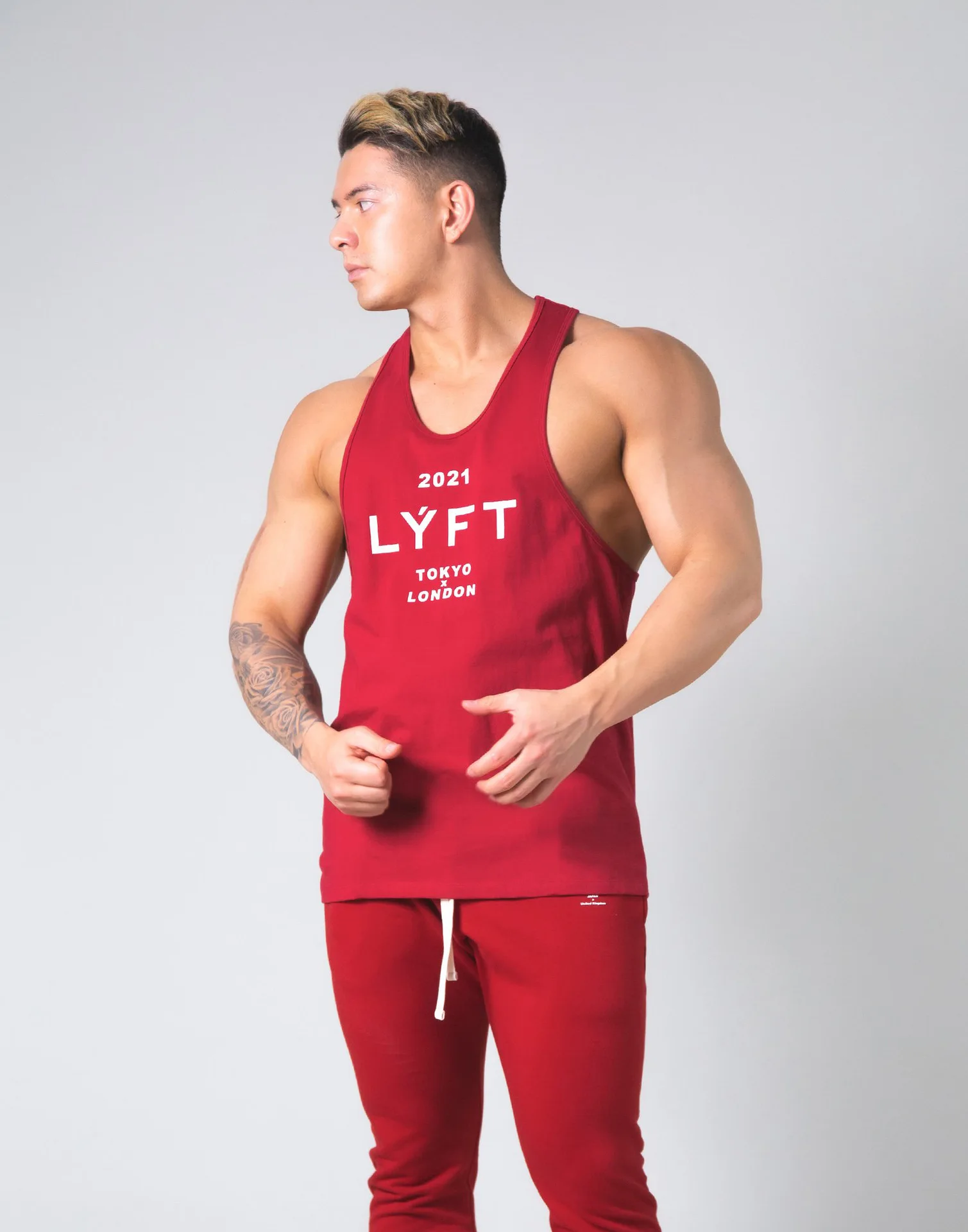 2024 New LYFT Fitness vest Men\'s fitness Breathable slim-fit sports trend summer cotton sleeveless vest