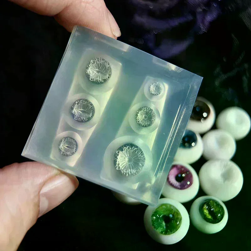 Molde de unha 3d, flor de gelo, pão, água-viva, raposa, globo ocular, estênceis de estampagem, esmalte em gel uv, molde de arte, ferramenta de escultu