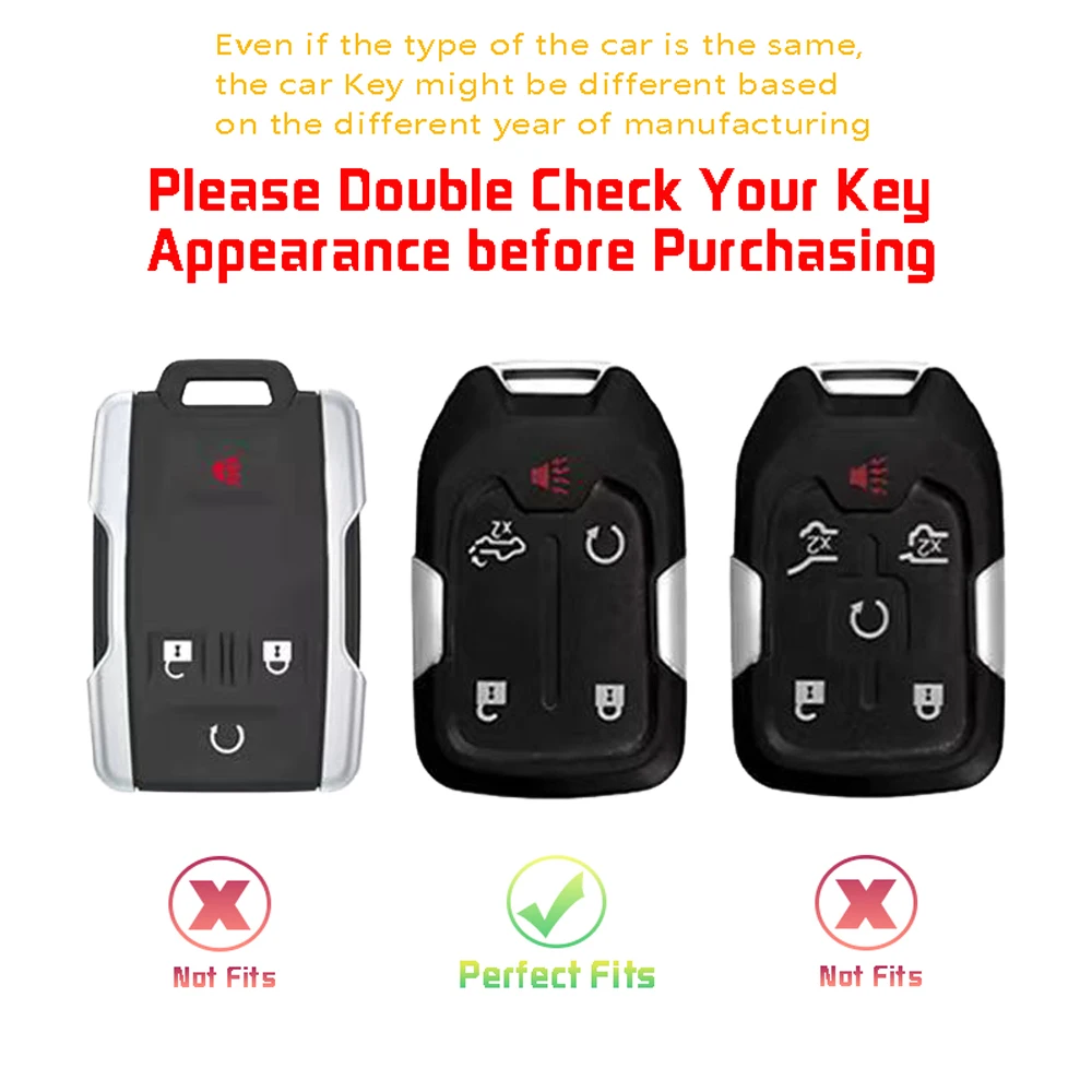 5 Buttons TPU Flip Folding Key Fob Cover For Chevy Silverado and GMC Sierra 1500 2500HD 3500HD Keyless Car Key Cover Case Cover