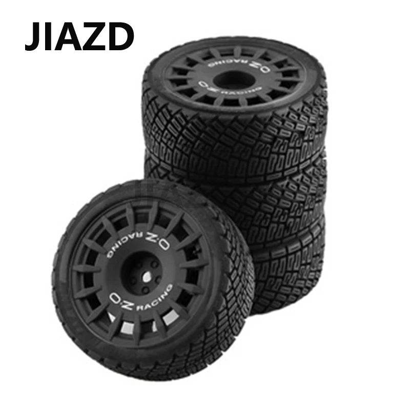 4pcs 67mm Plastic Wheel Rim Rubber Tire Universal For All 1/10 RC Rally On-Road Racing TAMIYA TT02 XV01 HSP 94123 HPI KYOSHO