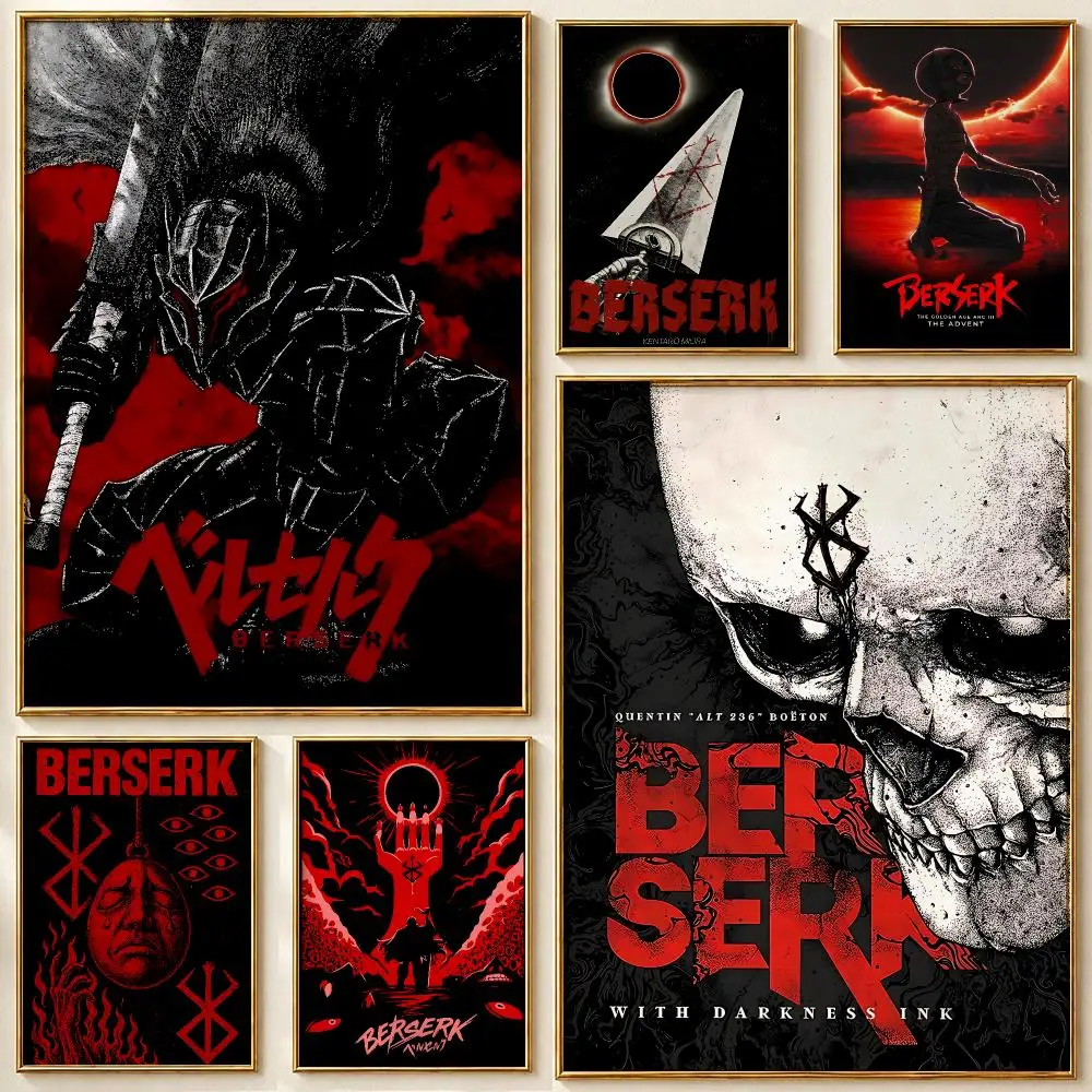 B-Berserk Poster HD Print Wall Art for Bedroom Living Room Office Bar Home Decor Aesthetic Print