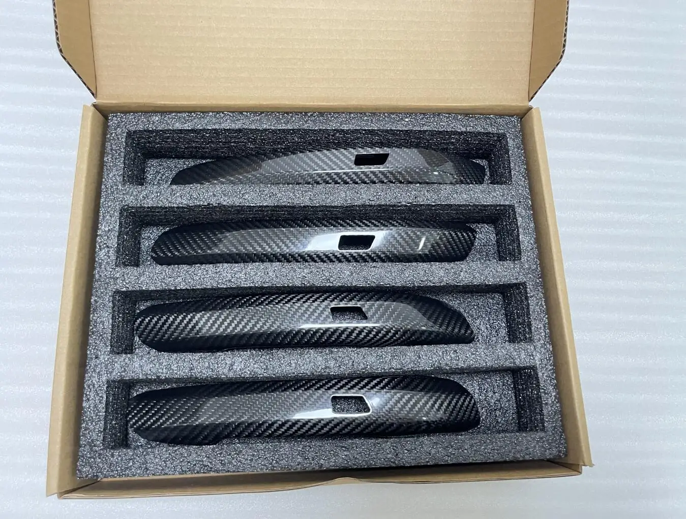 Add On Style Real Carbon Fiber Door Handle Cover For Audi A4 B9 S4 RS4 A5 S5 RS5 Q5L 4Door 2017-2019 W/NO Sensor Hole
