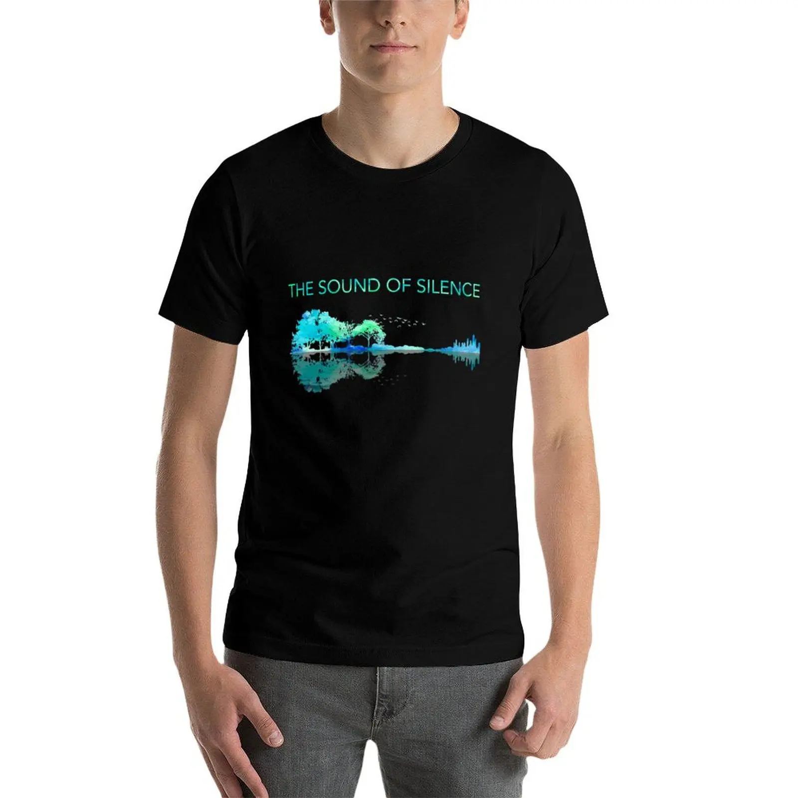 

The Sound Of Silence - Music Lovers - Music Shirt - Guitar Shirt T-Shirt t shirt personalised T-Shirt