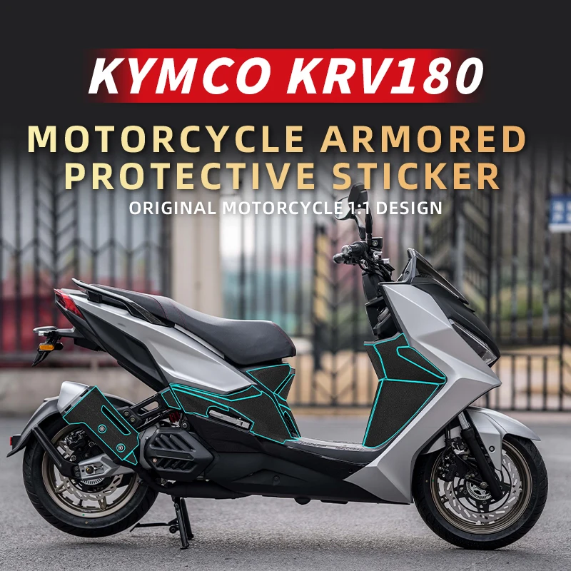 Used For KYMCO KRV180 Motorcycle Body Plastic Parts Accessories Premium Back Glue Armoured Protective Decoration Stickers Kits