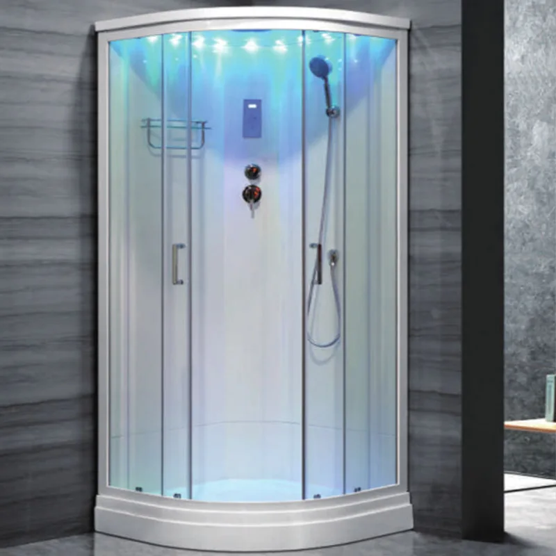 New Spyker high-end fan-shaped whole room thickened 6MM tempered glass acrylic back plate bath room