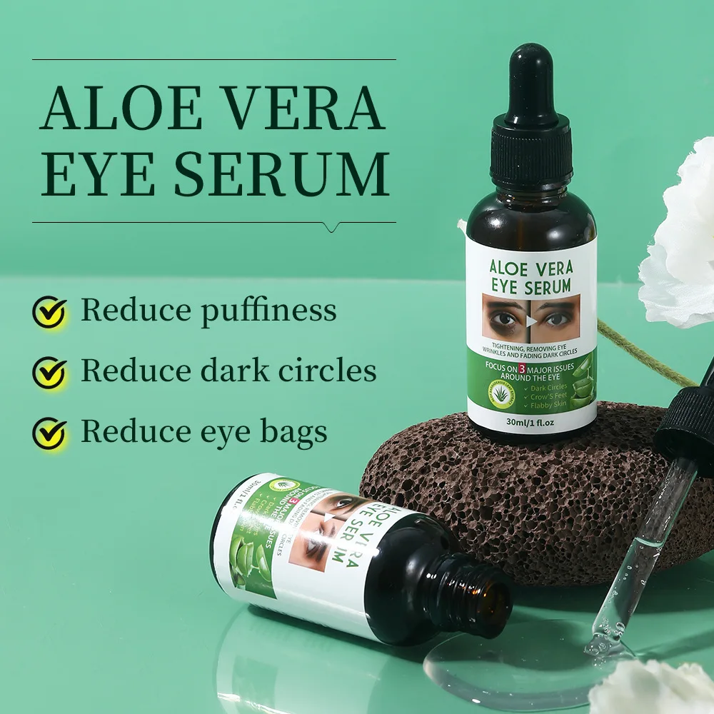 Aloe Eye Serum Moisturizing Brighting Eye Serum Anti Dark Circles Eyes Bags Firming Moisturizing Eye Serum Skin Care For Eyes