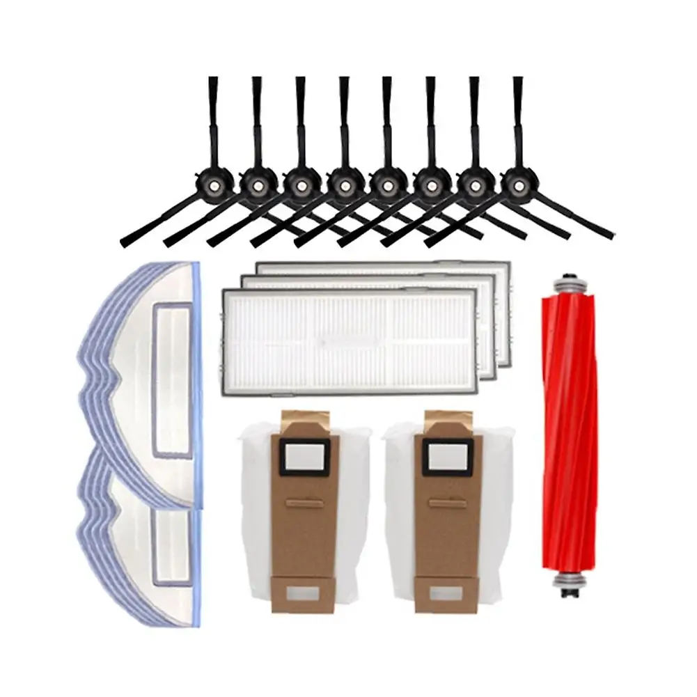 24 Pcs Para Roborock Varrendo Robô G10/t7s Plus/s7 Filtro Escova Lateral