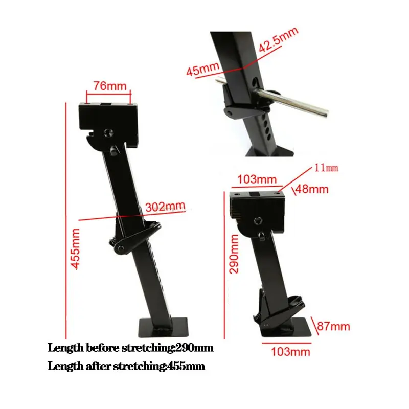 Hand Jack Caravan Outrigger Trailer Accessories Can Foldable And Stretchable For Motorcycle Cargo Trailer Repair Support