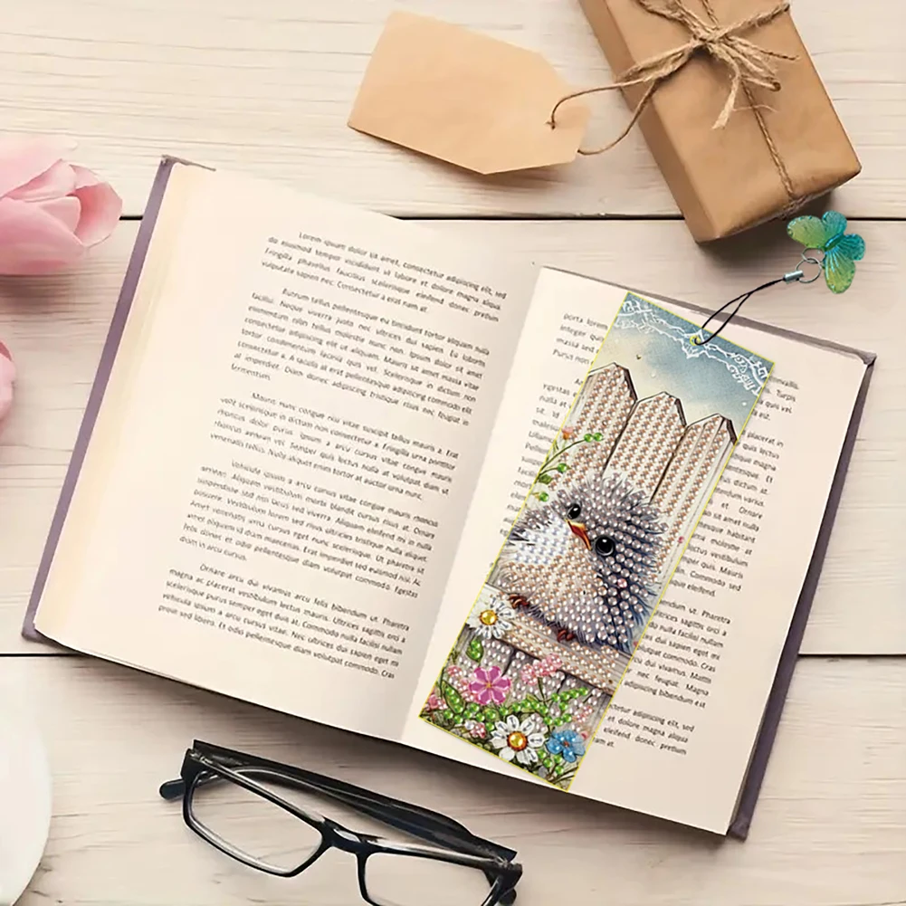 

Набор из 3 закладок для алмазной вышивки с цветочными узорами и подвесками-бабочками для начинающих, идеальный выбор для дома и офиса