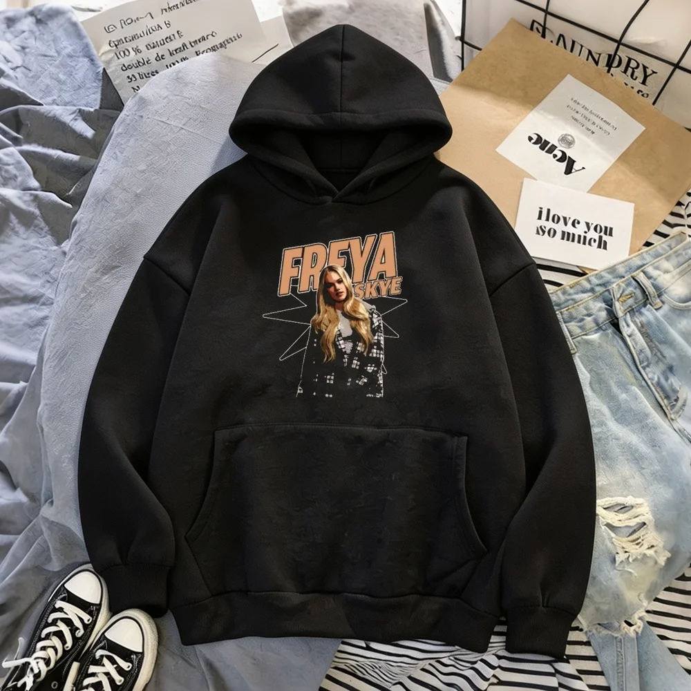 Freya Skye women hoodies fashion tops graphic 2000s gothic harajuku Casual Pockets