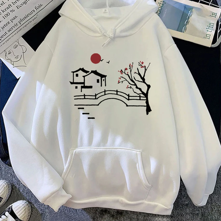 

Chinese Element Tea House Print Men Woman Hoodies Classic Vintage Fashion Street Couple Hoodies Casual Oversized Loose Clothing