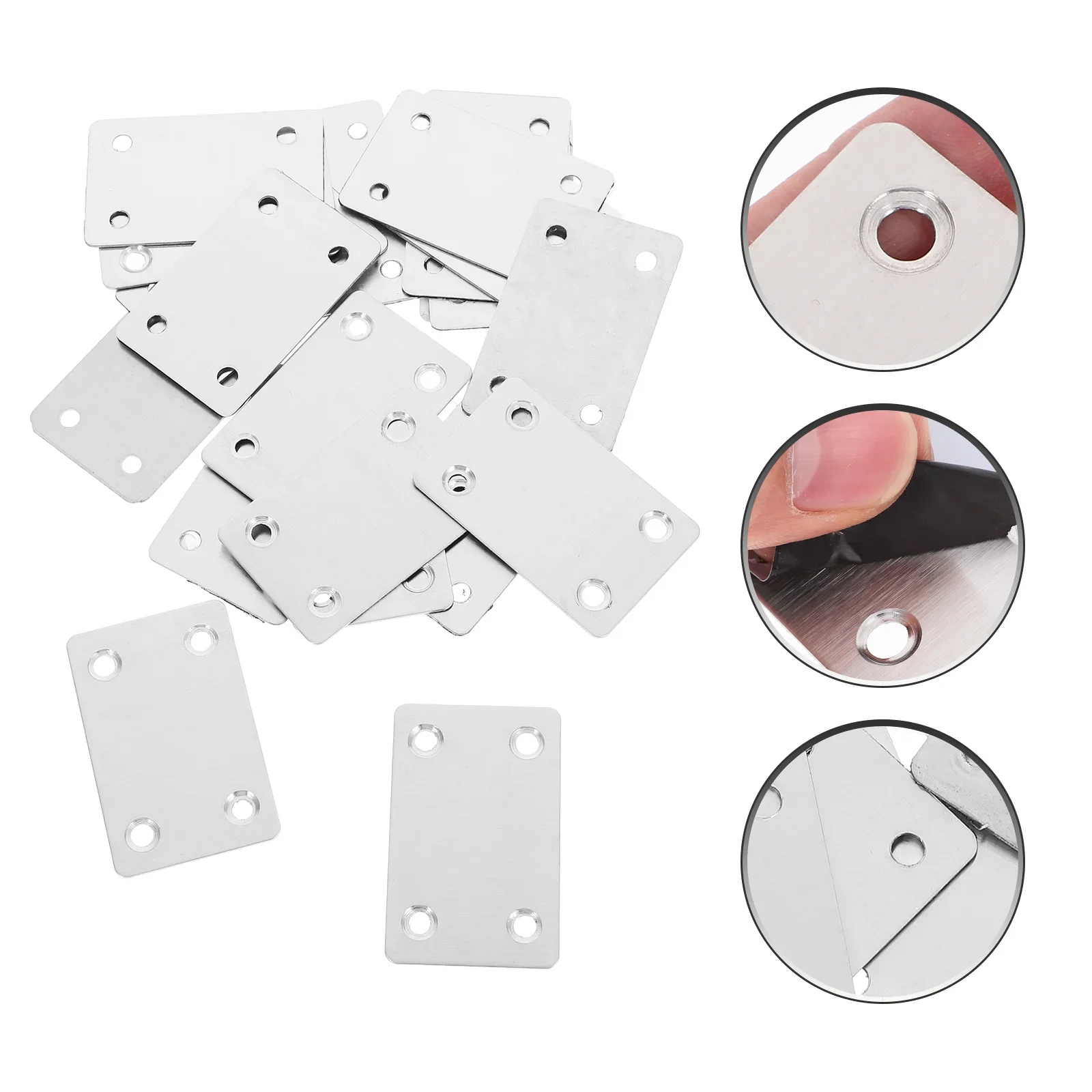 20 Pcs Furniture Corner Code Mending Plates Repair Fixing Bracket Brackets for Flat Joining Metal Iron Sheets