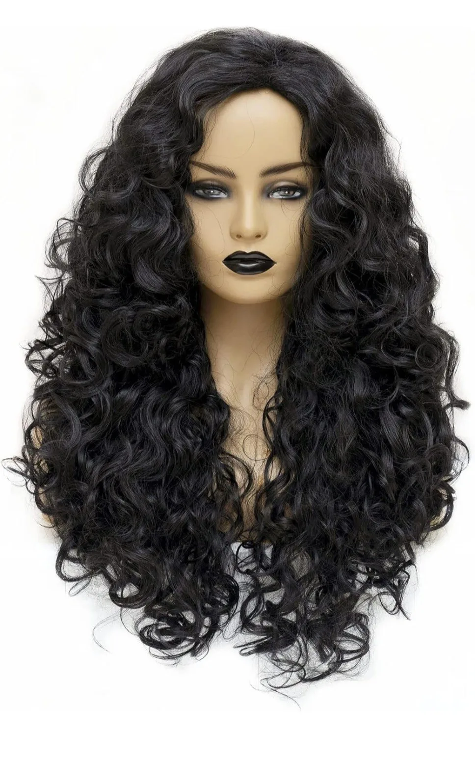 

28 Inches Long Wavy Wigs for Women Black Natural Curly Synthetic Wig