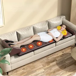 Poduszka do masażu z wibracyjnym ogrzewaniem, materac do terapii na podczerwień, ulga w bólu szyi i pleców, elektryczna podkładka relaksacyjna całego ciała