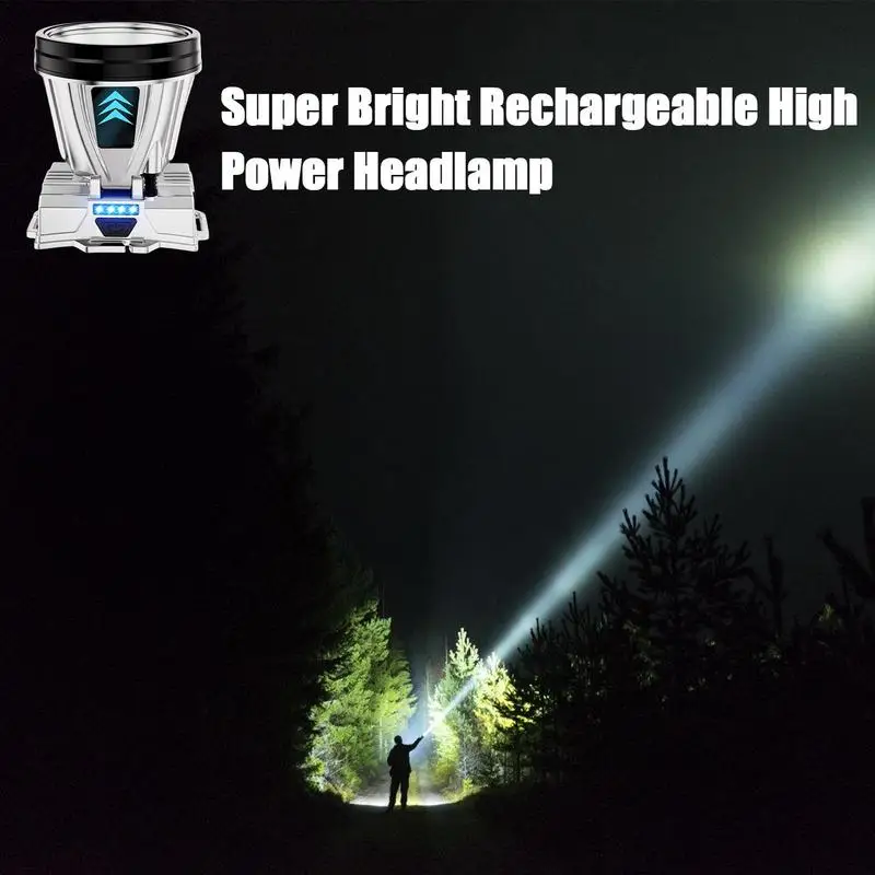 Outdoor Headlights Outdoor Rechargeable LED Headlamp Outdoor Lighting Tool With High-Light LED Wick For Cycling Mountaineering