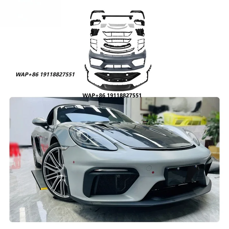 Car Bodykit 2016-2023 982 Front Bumper Upgrade to GT4RS Full Body Kits  for718 Cayman Boxster