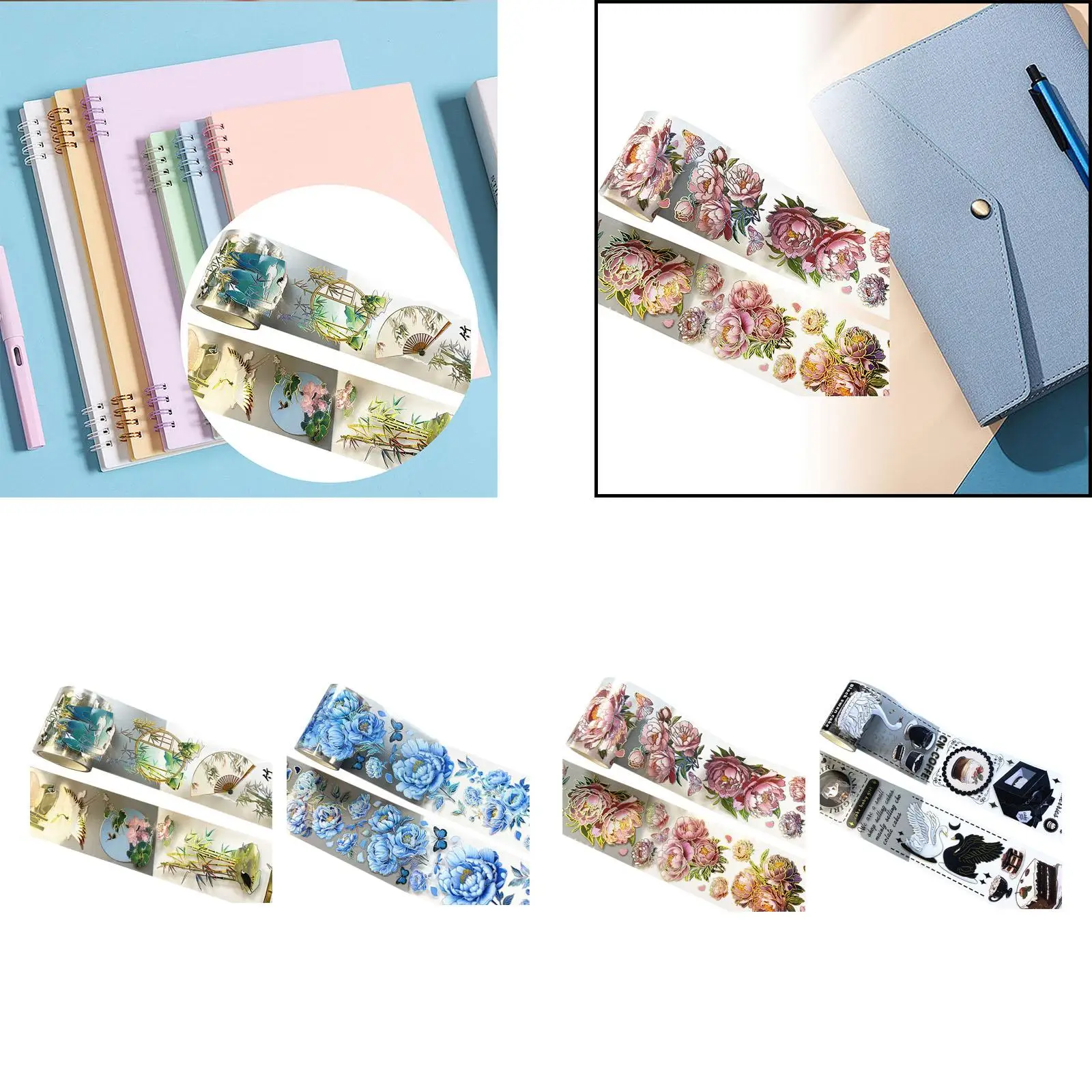 Pet Washi Tape Creative Decorative Masking Tape for Card Gift Wrapping Diary