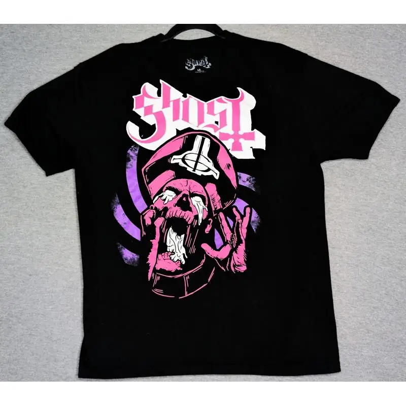 Ghost The Stuff Large Black UV Reactive Band Tee Shirt 21