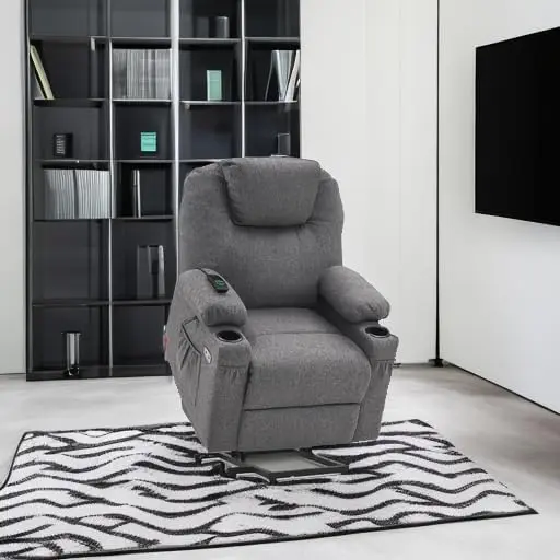 Fauteuil inclinable à levage électrique avec ports USB, petit canapé chauffant pour petit Elmain3 positions, porte-gobelets