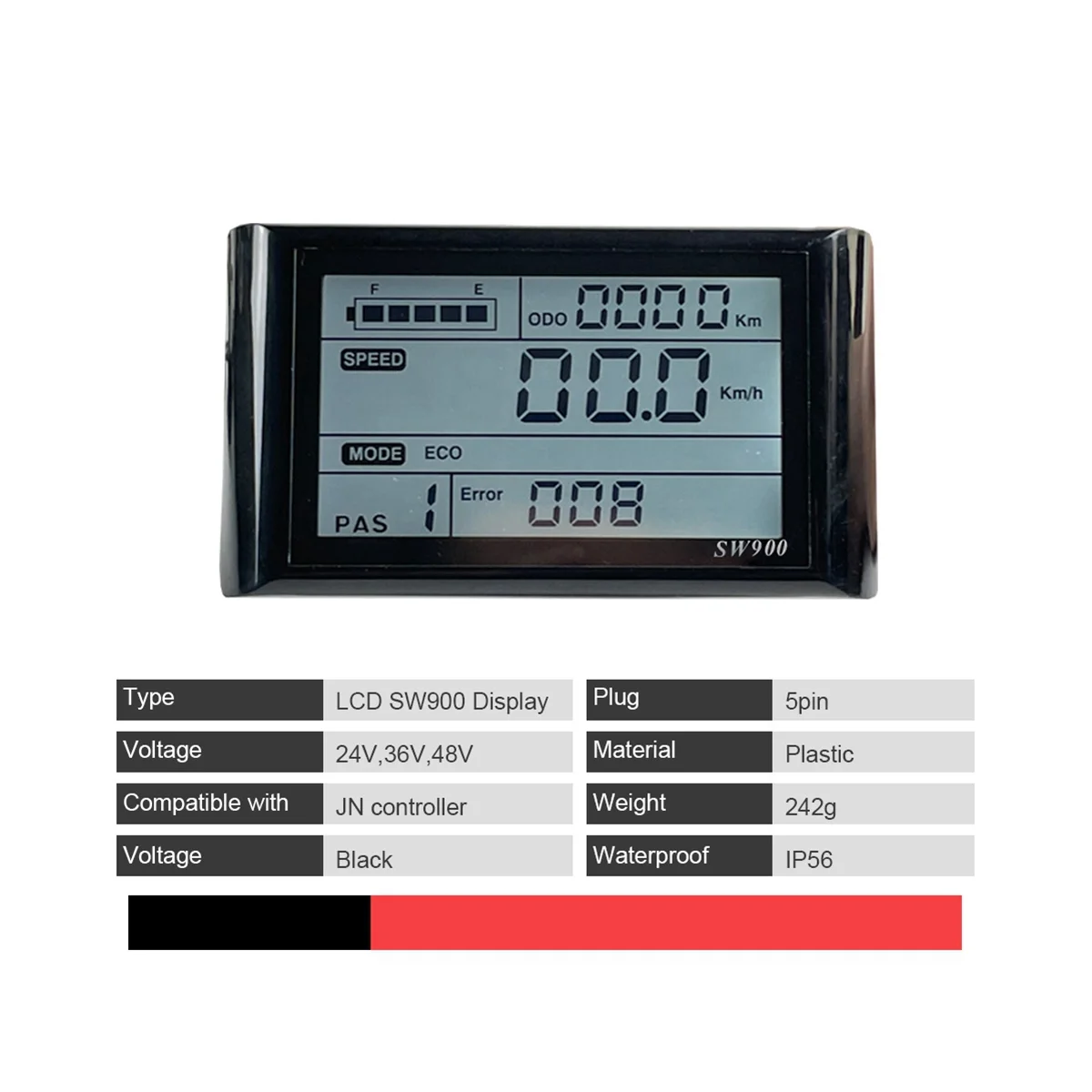 17A Three-Mode Sine Wave Ebike Controller with SW900 Display for 36V 48V 750W1000W Electric Bicycle Motor Modified Parts