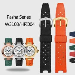 Rubber Silicone Strap for Car-tier Pasha W3108/HPI004 Male Female Notched Breathable Watchband Bracelet 18*10mm 20*12mm 22*15mm