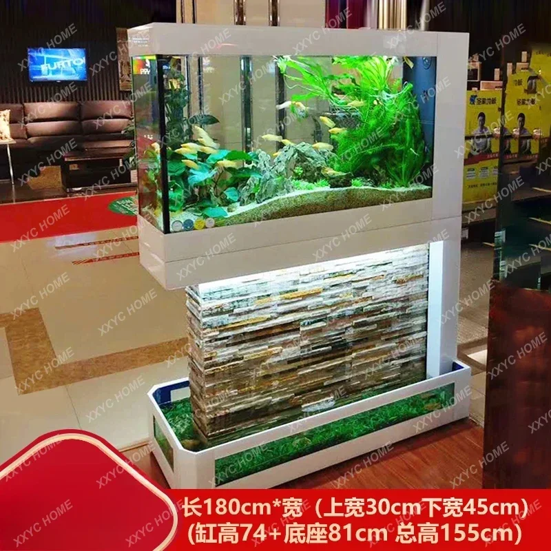 X36 Large Water Curtain Wall, Water Tank, Screen Partition, Running Water Fish Tank, Turtle Tank