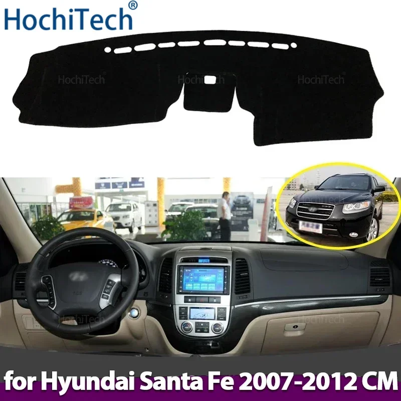 Auto Armaturenbrett Abdeckung Vermeiden Licht Pad Instrument Panel Matte Fall Teppiche für Hyundai Santa Fe 2007 2008 2009 2010 2011 2012 CM