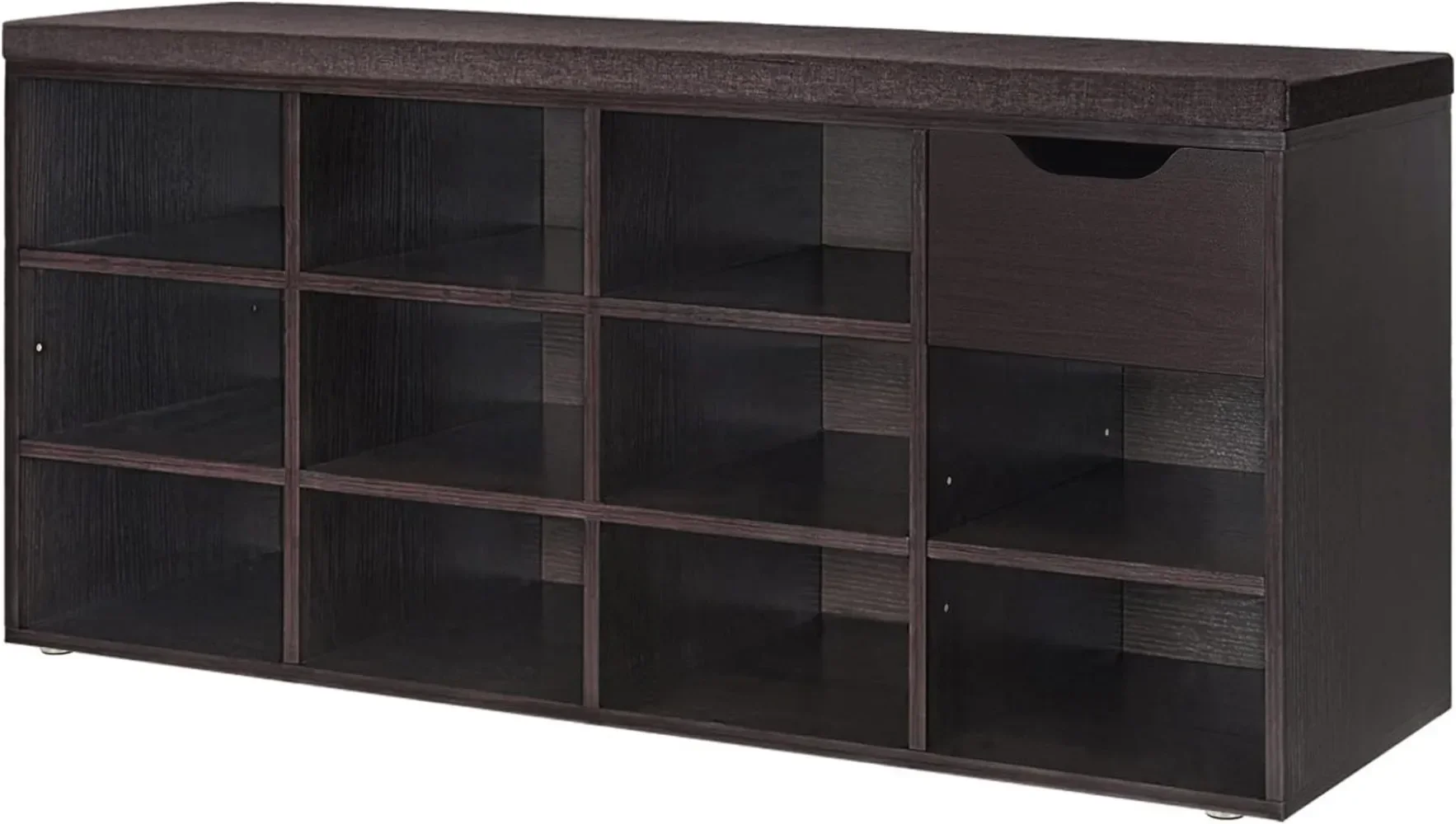

Shoe Bench, Entryway Storage Bench with Drawer and 11 Cubbies, Cubby Rack with Adjustable Shelves, Shoe Organizer Cabinet