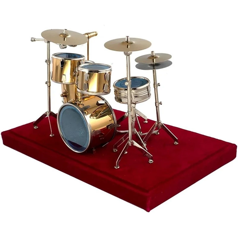 Miniature Jazz Drum Kit Model Mini Drum Cymbal Musical Instrument Model Drum Set Adult