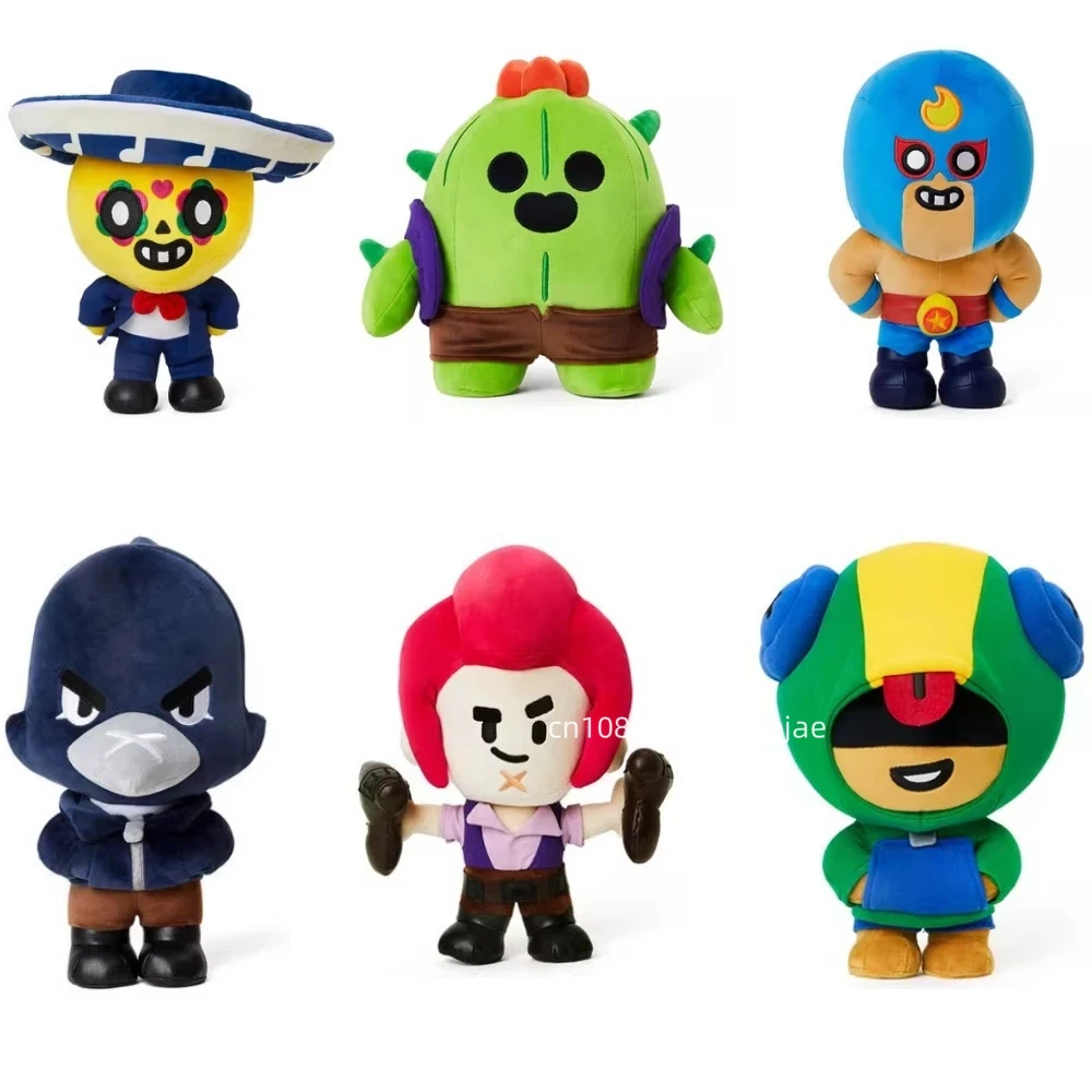 Kawaii Brawl Stars Plush Toy Poco Spike E Primo Clot Short Plush Game Activity Doll Collection Model Ornament Garage Kit Gift