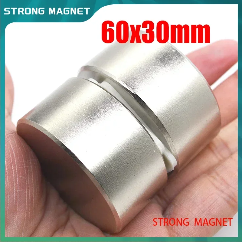 1Pcs 60x10mm 60x20mm 60x30mm Big Round Magnet Super Powerful Strong Magnetic Permanent Neodymium Magnets Magnetic Sheet