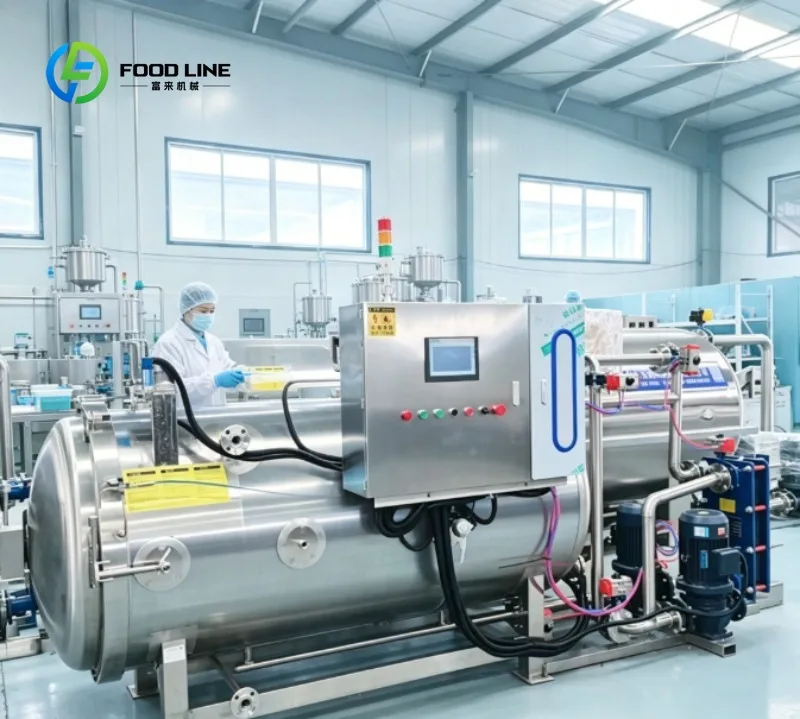 Industrial Retort System for High Temperature Food Sterilization with Programmable Control Options Durable Structural Design
