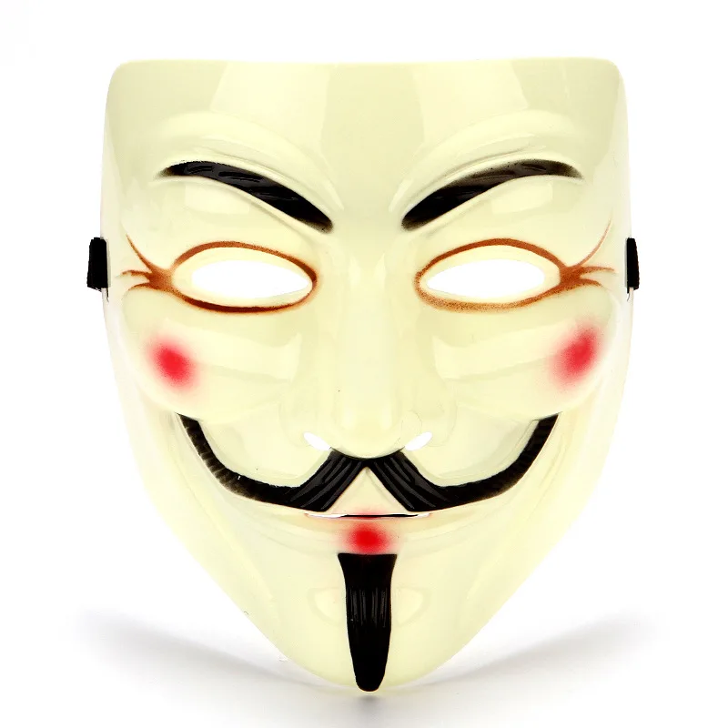 Masque de hacker anonyme, Guy Fawkes, Halloween, Noël, thème du film, cosplay V, cadeau de fête pour adultes et enfants