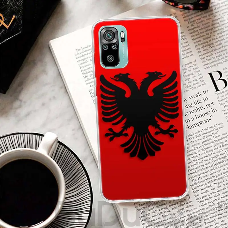 Albania Flag Eagle Cover für Xiaomi Redmi Note 12s 12 11 11s 10s 10 Pro plus Handy hülle 11e 11t 9 9s 9t 8t 8 7 Print Coque