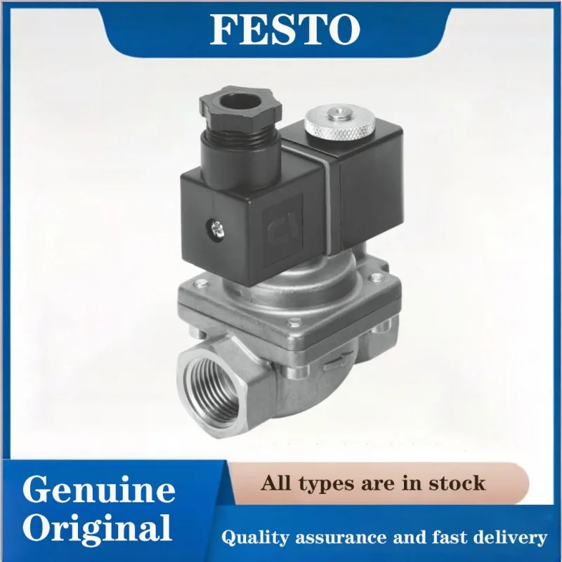 100% FESTO Solenoïdeklep 1489941-VZWP-L-M22C-G38-130-1P4-40 Geleide zuigerklep G 3/8 schroefdraad, 24V DC voor automatisering