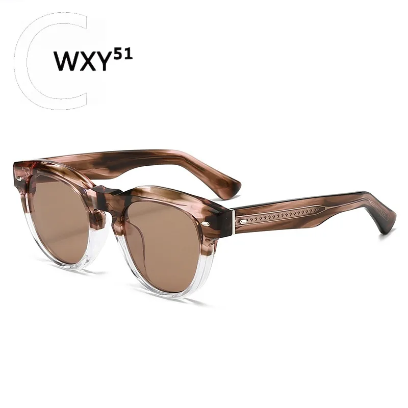 

Round Frame Acetate Sunglasses OV5473SU Men's Driving UV400 Women's Fashion Classic Sunglasses Can Be Engraved LOGO