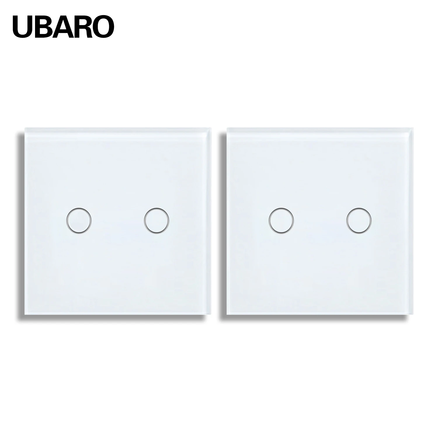 UBARO Eu/UK 86*86mm 1Gang 2Way Dual Touch Schalter Gehärtetes Glas Panel Treppen schalter Schlafzimmer Sensor Schalter Kreuz Keine WI-FI erforderlich
