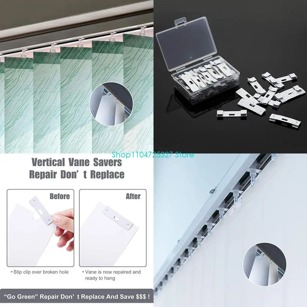 D8KF Metal Vertical Blinds Repair Clips Chain Link Weights Spares Hanger Curtain