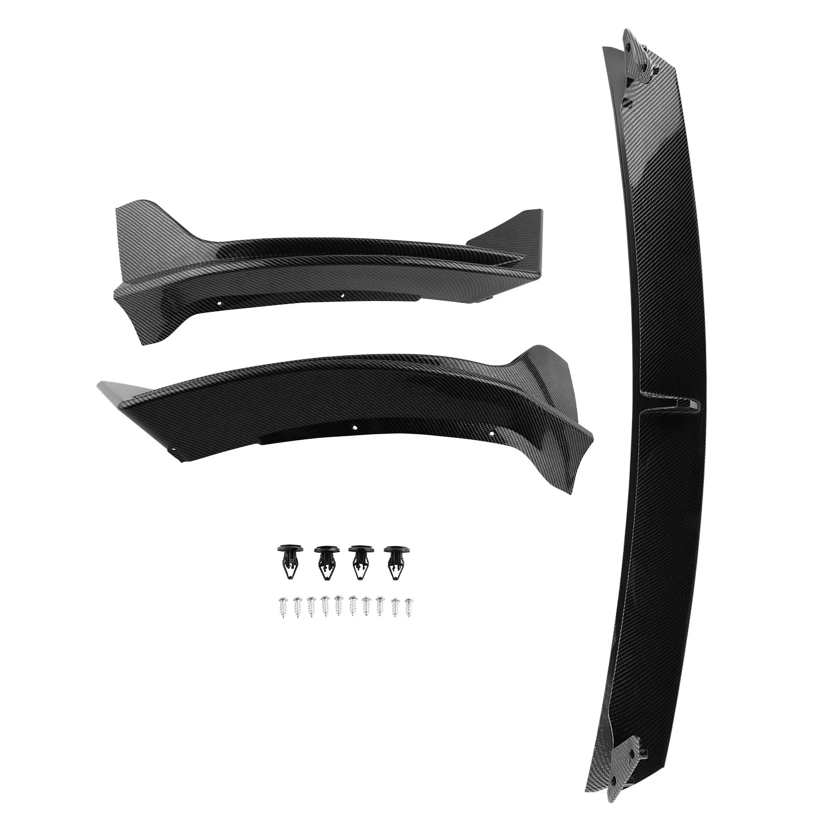 ABS Front Bumper Lip Spoiler Splitter for Tesla Model Y 2020-2024 Carbon Style