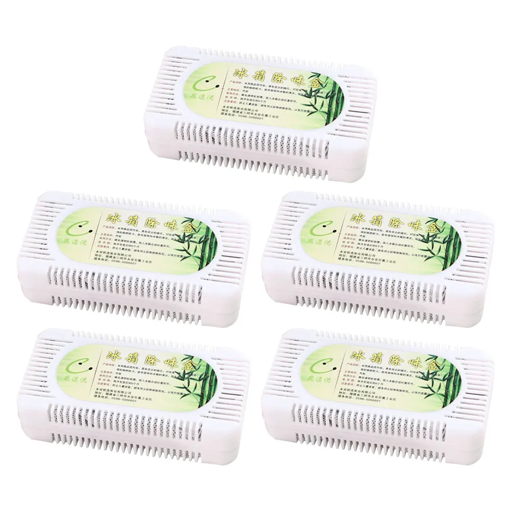 

5 Pcs Charcoal Deodorizer Fridge Freshener Boxes Odor Absorber Refrigerator Refrigerator Box Trash Can Air Home Use