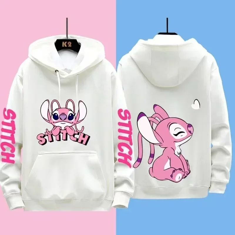 Miniso Sanrio New Disney Stitch Hooded Funny Anime Autum Winter Men Women Sweatshirt Fashion 3D Print Oversized Pullover Hoodies