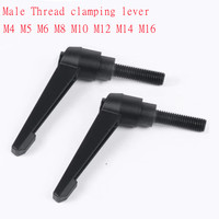 1pcs M4 M5 M6 M8 M10 M12  Clamping Lever Adjustable Handle Clamping  Screws Bolt Locking External Male Thread Knob