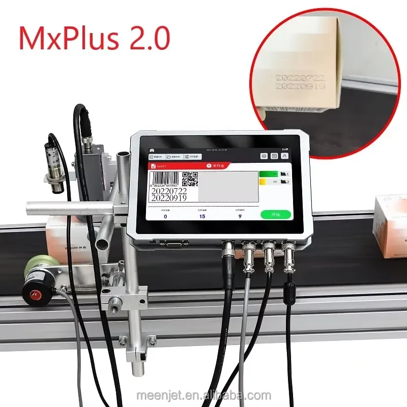 Meenjet Mx1 Pro 7-inch Touch Screen Coder Industrial Automatic Inkjet Printer for Bottles Cartoon Metal Cans
