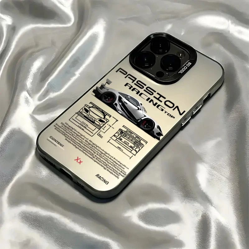Racing Lines Hard Case for iPhone 15 Pro Max to 7 Plus