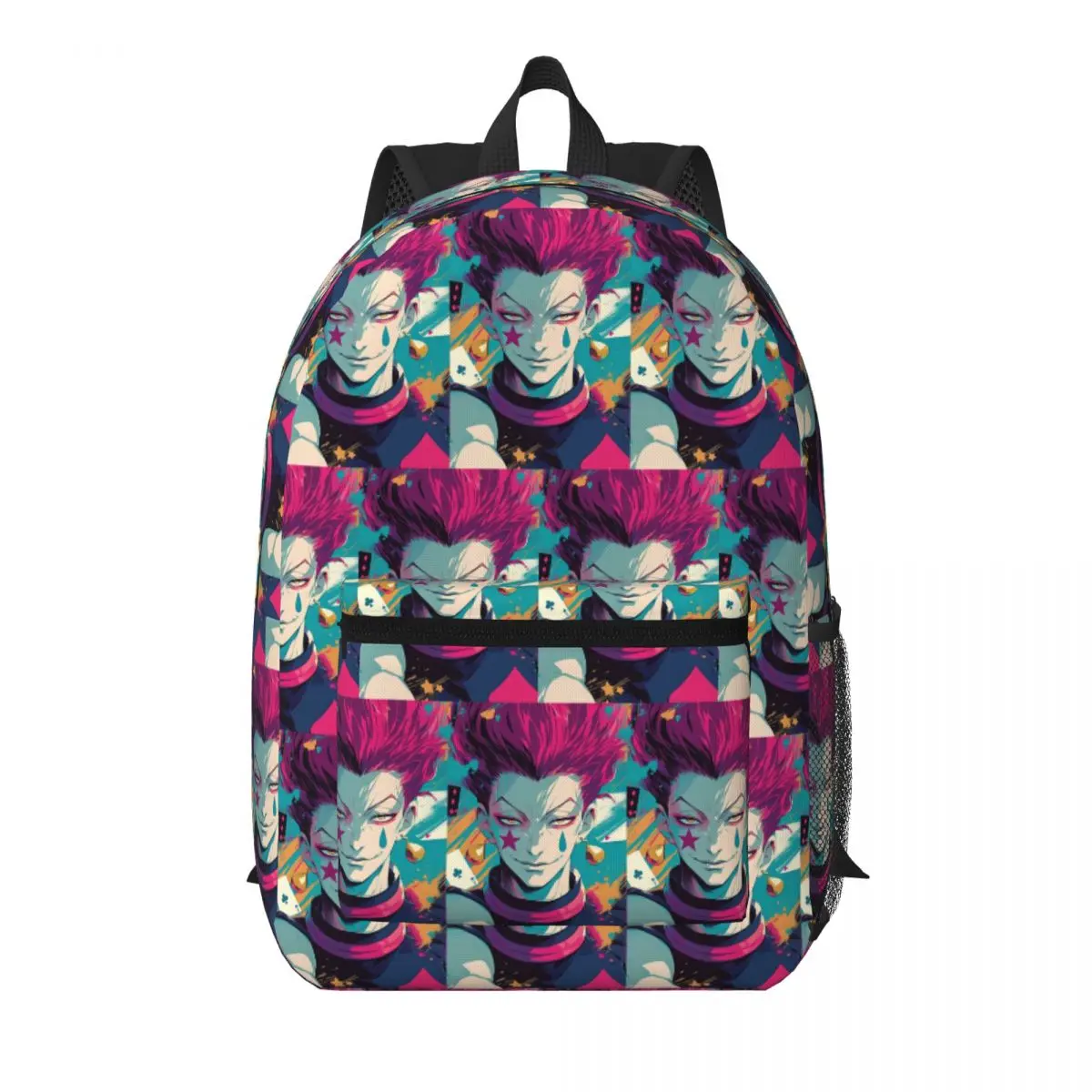 

Anime Hisoka Hunter X Hunter Magical Joker Student Backpack School Bag Hiking Travel Daypack for Men Women Bookbag Shoulder Bags